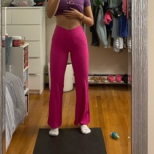 Pink Flare Leggings